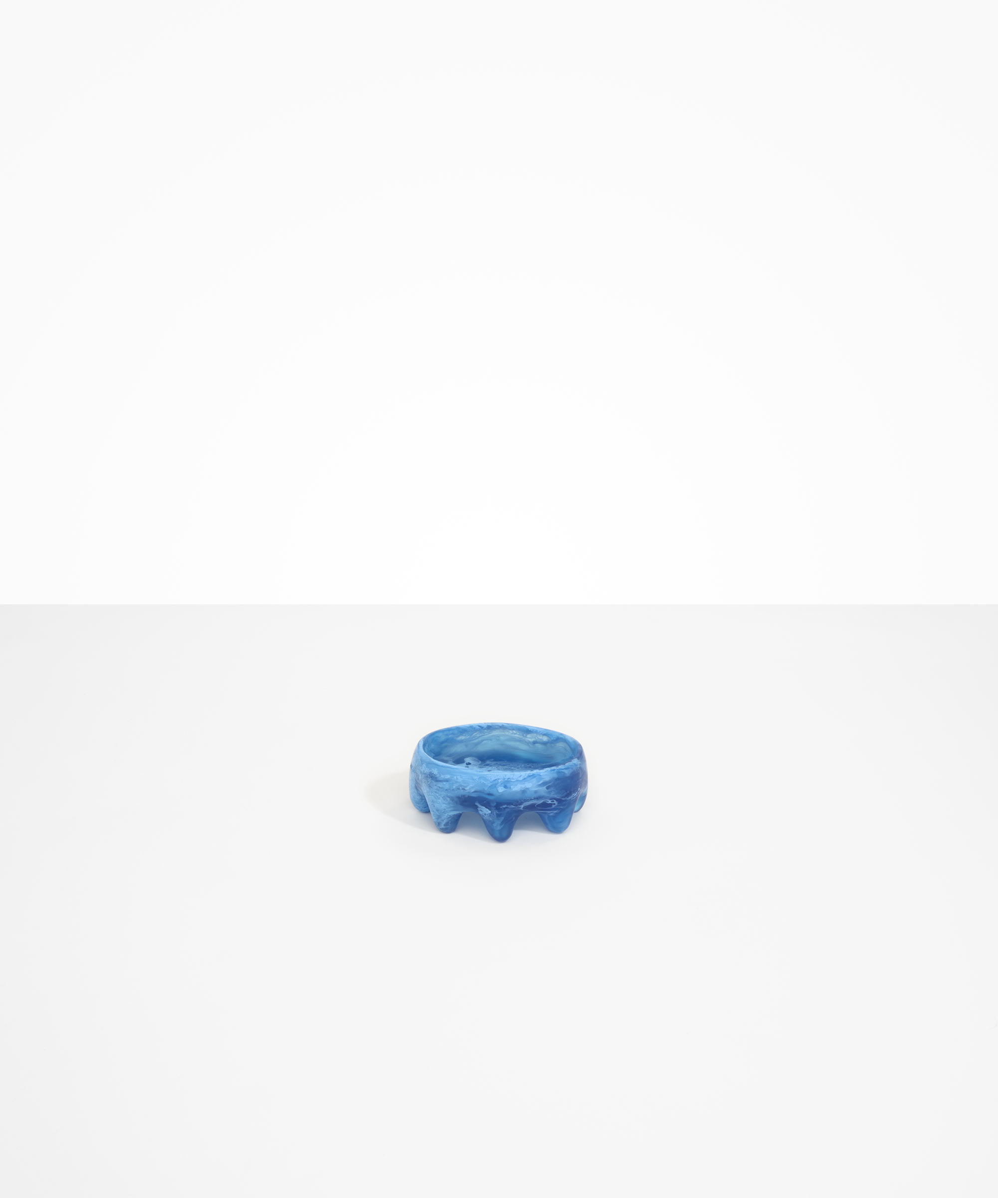 Dinosaur Designs Crown Dish in Sky color resin