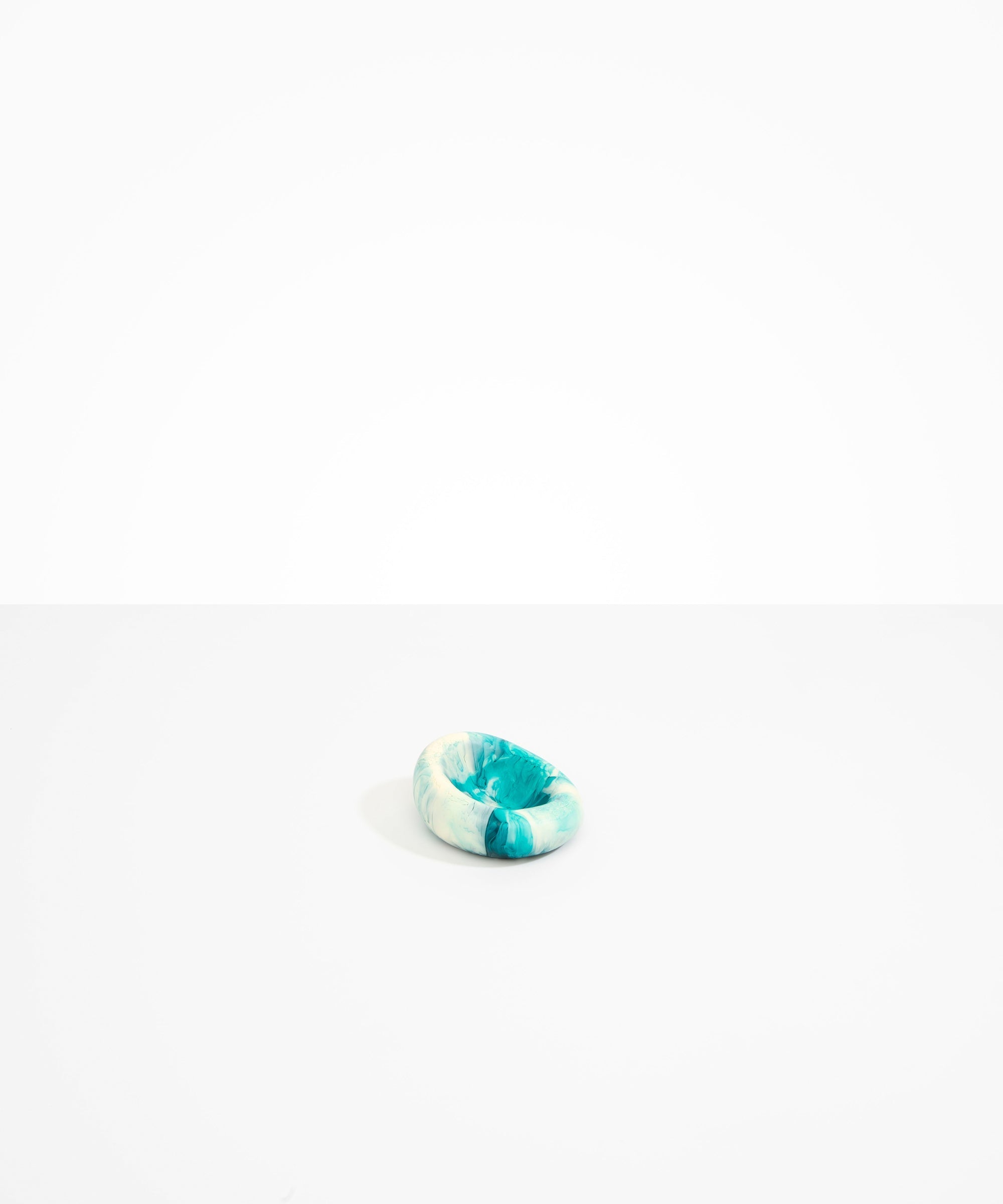 Dinosaur Designs Small Drift Dish in Lagoon color resin