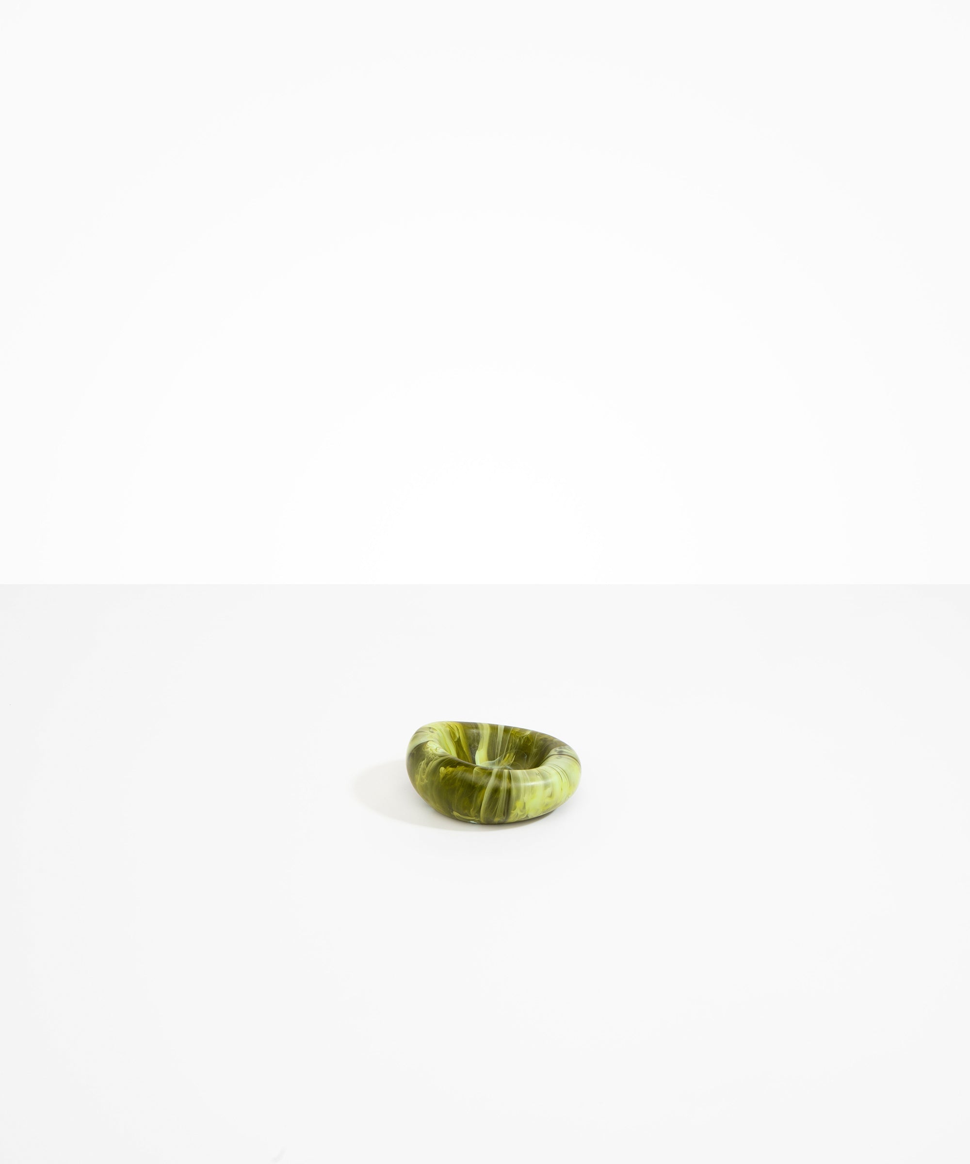 Dinosaur Designs Small Drift Dish in Malachite color resin