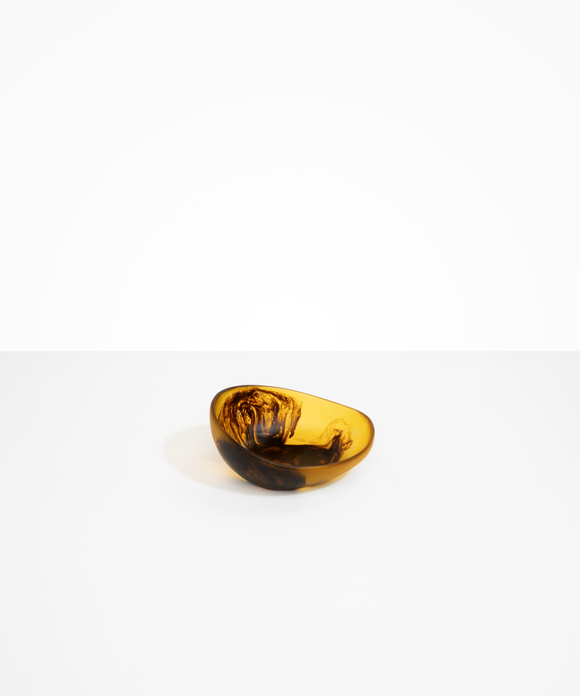 Dinosaur Designs Flow Dessert Bowl in Tortoise color resin