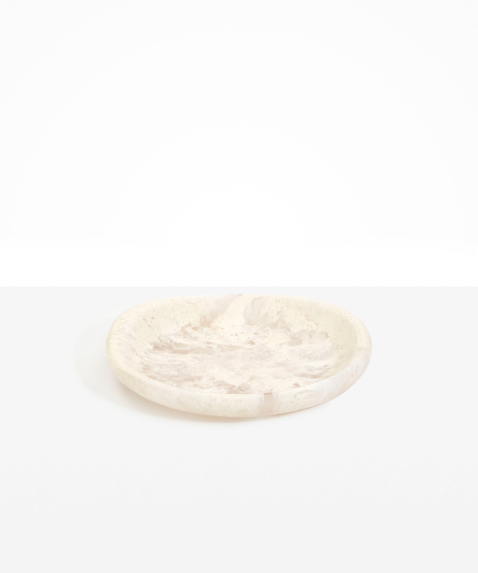 Dinosaur Designs Medium Bones Bowl in Chalk Swirl color resin