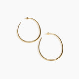 Dinosaur Designs ERDDPEBHOOPL GPL Large Pebble Hoop Earrings GOLD PLATED BRASS