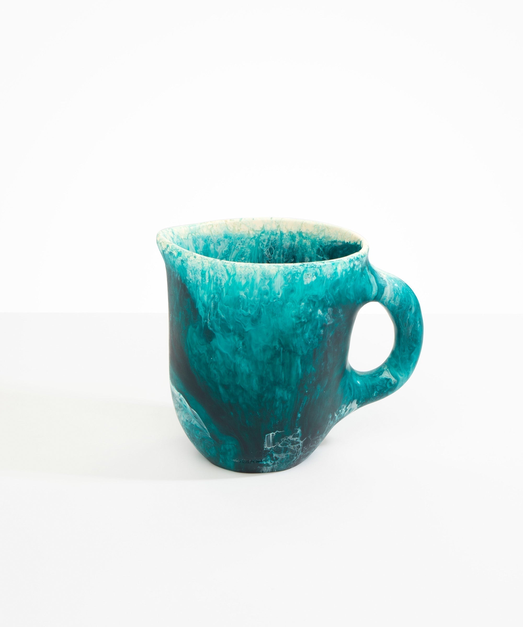 Dinosaur Designs Large Rock Jug in Lagoon color resin