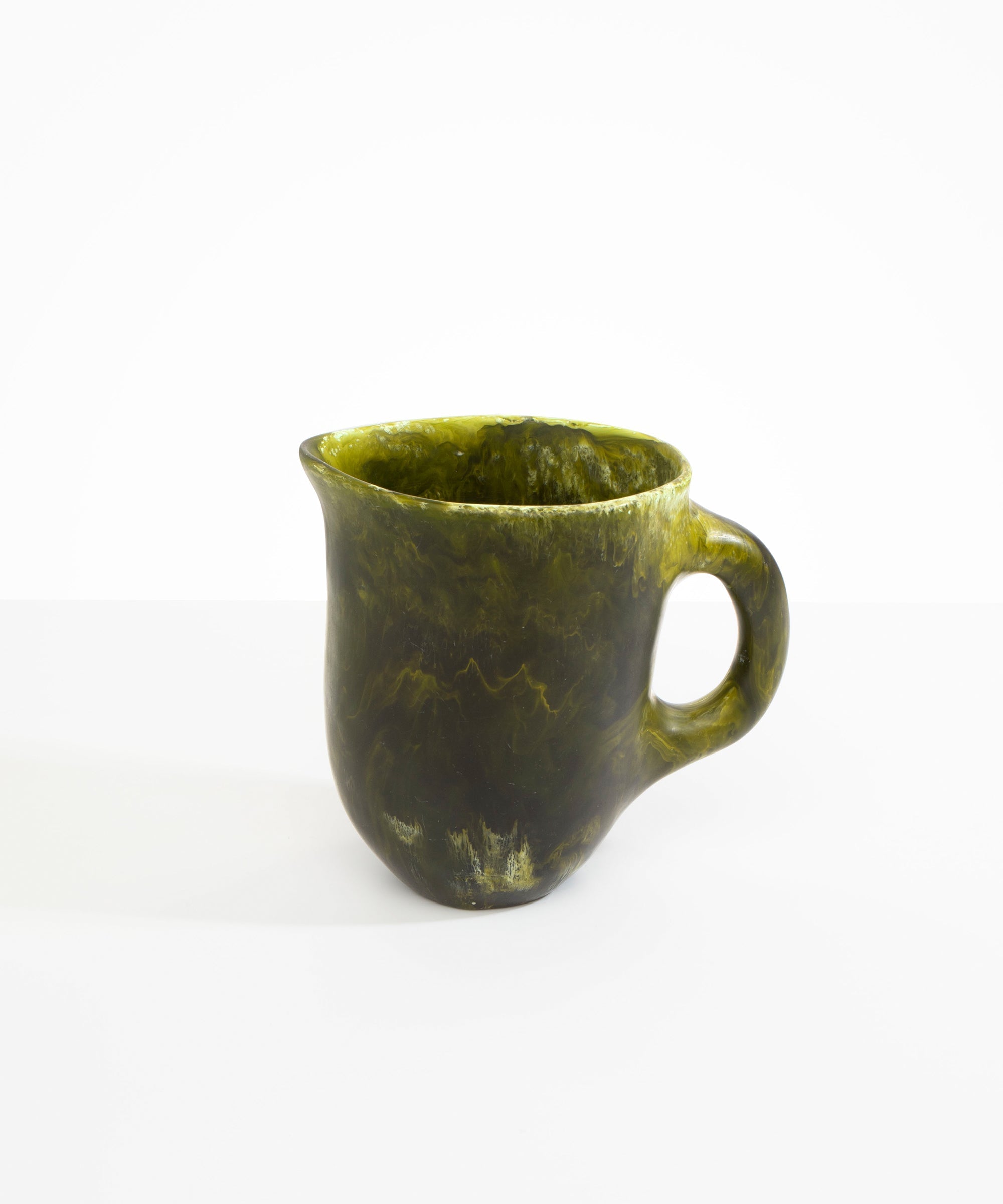Dinosaur Designs Large Rock Jug in Malachite color resin