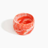 Dinosaur Designs Extra Large Organic Oval Bangle in Strawberry color resin with Wide Fit