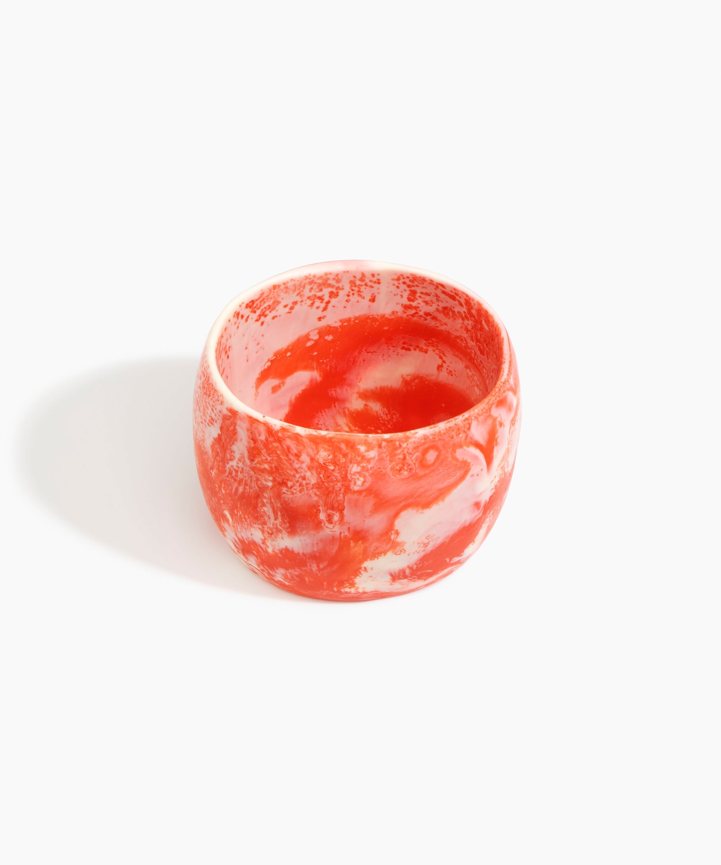 Dinosaur Designs Extra Large Organic Oval Bangle in Strawberry color resin with Wide Fit