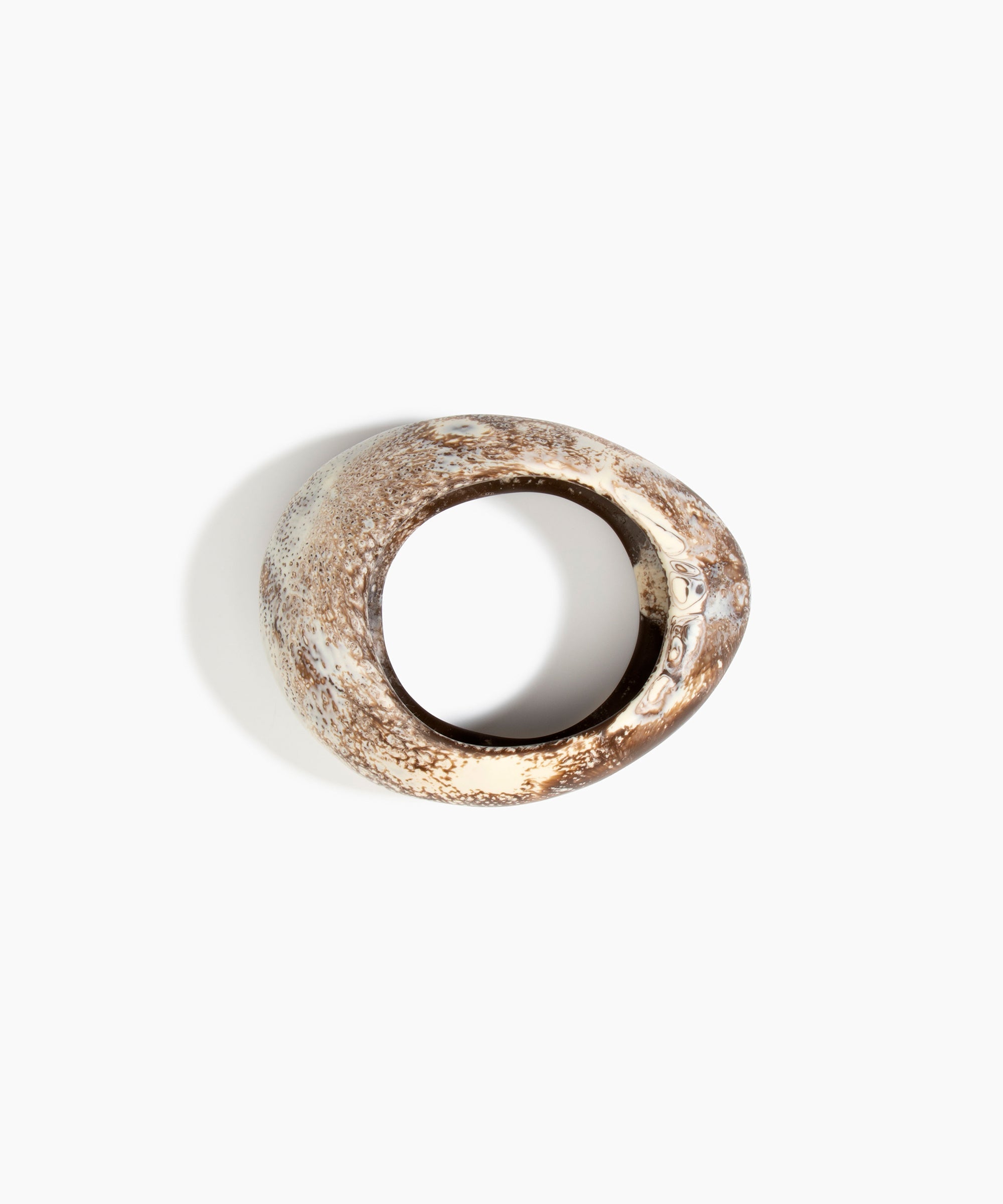 Dinosaur Designs LBRCKLGE Large Rock Bangle CAPPUCCINO