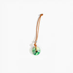 Dinosaur Designs Flat Watercolor Bag Charm Holiday Ornaments in Grass color resin with 925 Sterling Silver Material