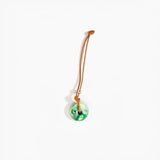Dinosaur Designs Flat Watercolor Bag Charm Holiday Ornaments in Grass color resin with 925 Sterling Silver Material