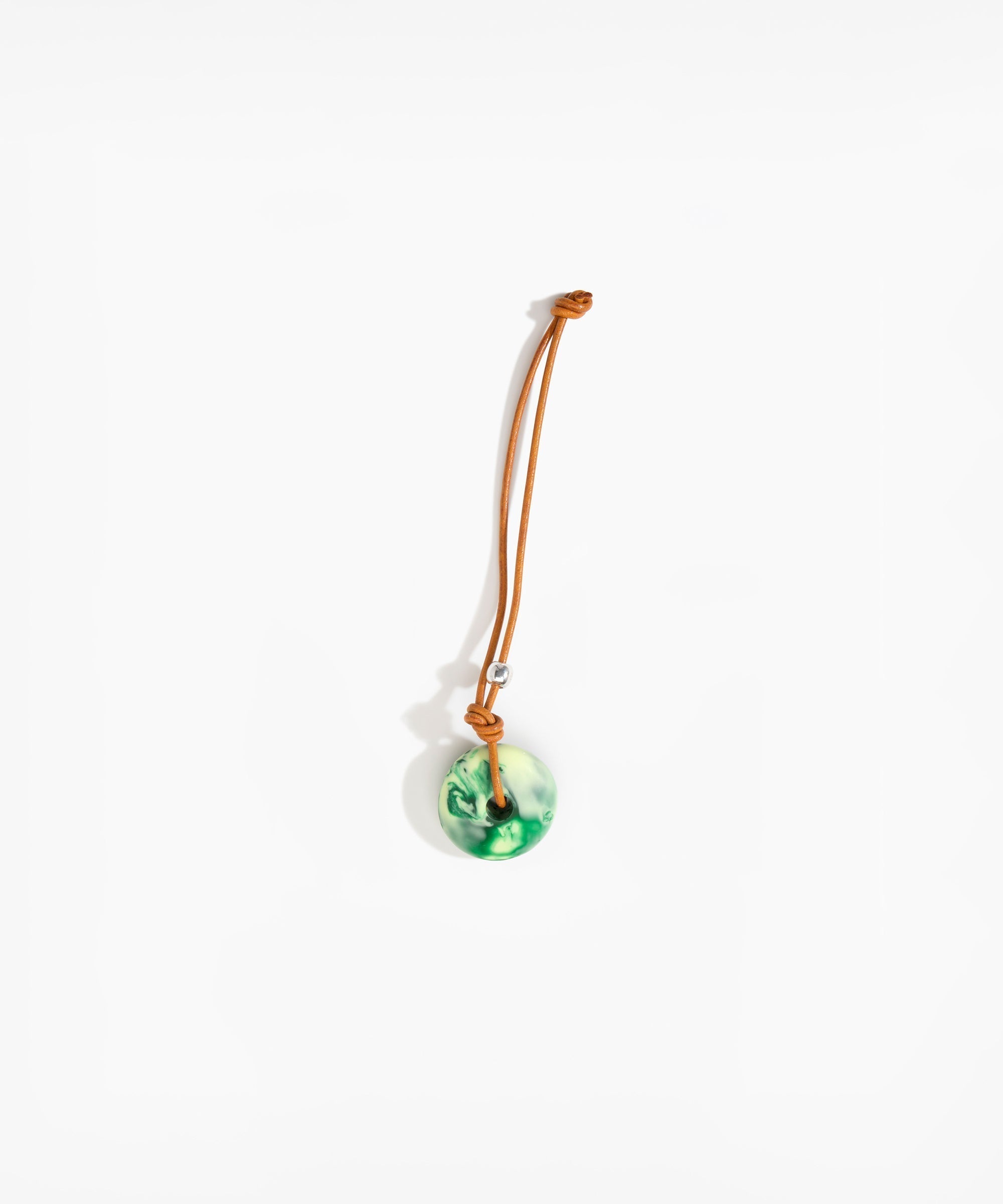 Dinosaur Designs Flat Watercolor Bag Charm Holiday Ornaments in Grass color resin with 925 Sterling Silver Material