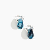Dinosaur Designs Medium Splash Earrings in Water color resin with Silver-Plated Brass Hoop Material
