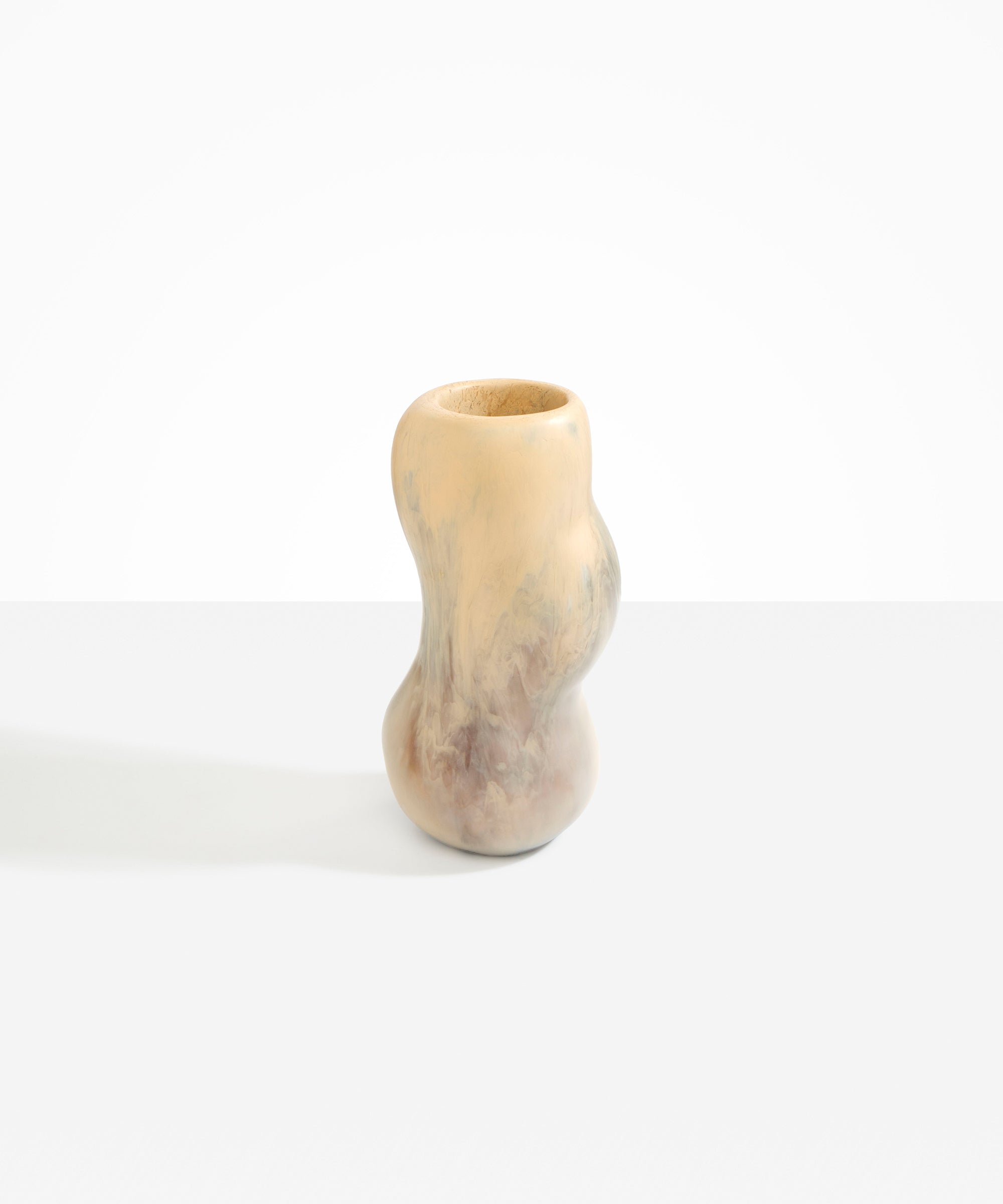 Dinosaur Designs Medium Valley Vase in Sandy Pearl color resin