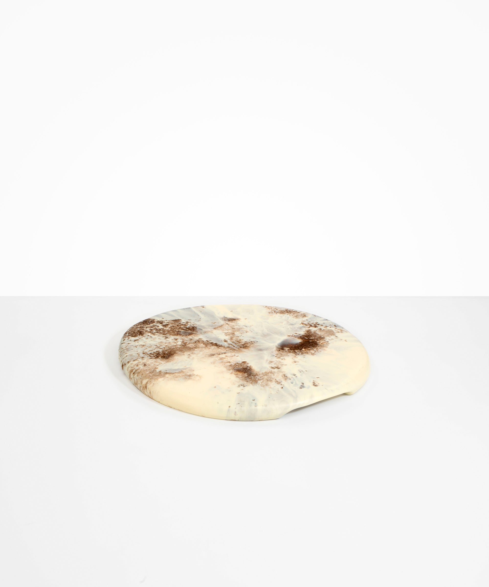 Dinosaur Designs Temple Cheese Platter in Cappuccino color resin