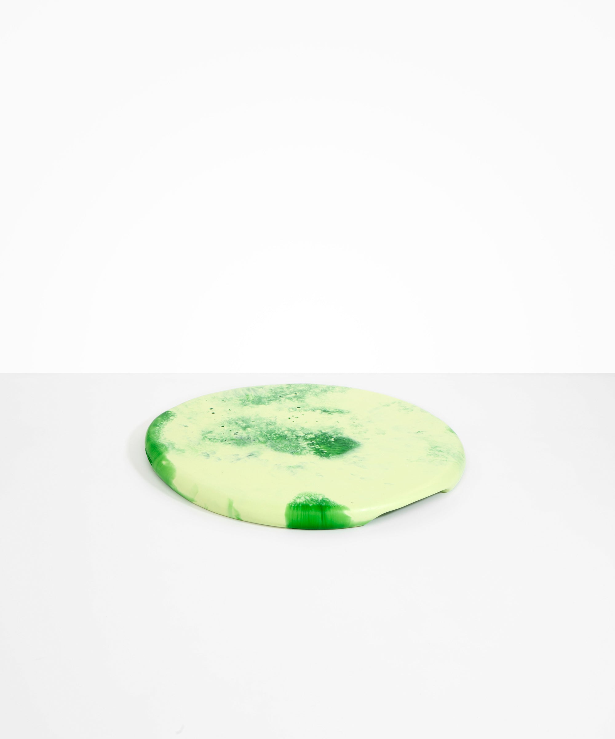 Dinosaur Designs Temple Cheese Platter in Grass color resin