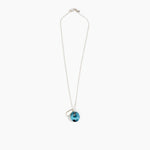 Dinosaur Designs Small Splash Chain Pendant in Water color resin with 925 Sterling Silver Material