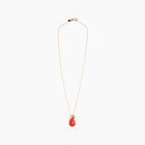 Dinosaur Designs Joie De Vivre Pendant in Poppy color resin with Gold-Filled Material