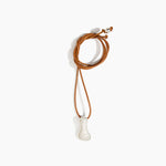 Dinosaur Designs Bones Pendant in Chalk Swirl color resin with Silver-Plated Brass Material