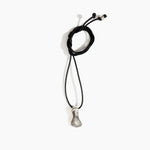 Dinosaur Designs Bones Pendant in Granite color resin with Silver-Plated Brass Material