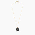 Dinosaur Designs Medium River Rock Pendant in Black color resin with 925 Sterling Silver Material
