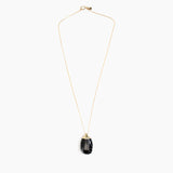 Dinosaur Designs Medium River Rock Pendant in Black color resin with 925 Sterling Silver Material
