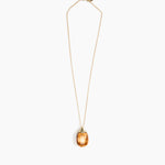 Dinosaur Designs Medium River Rock Pendant in Light Horn color resin with Gold-Filled Material