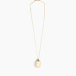 Dinosaur Designs Medium River Rock Pendant in Sandy Pearl color resin with Gold-Filled Material