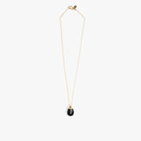 Dinosaur Designs Small River Rock Pendant in Black color resin with Gold-Filled Material