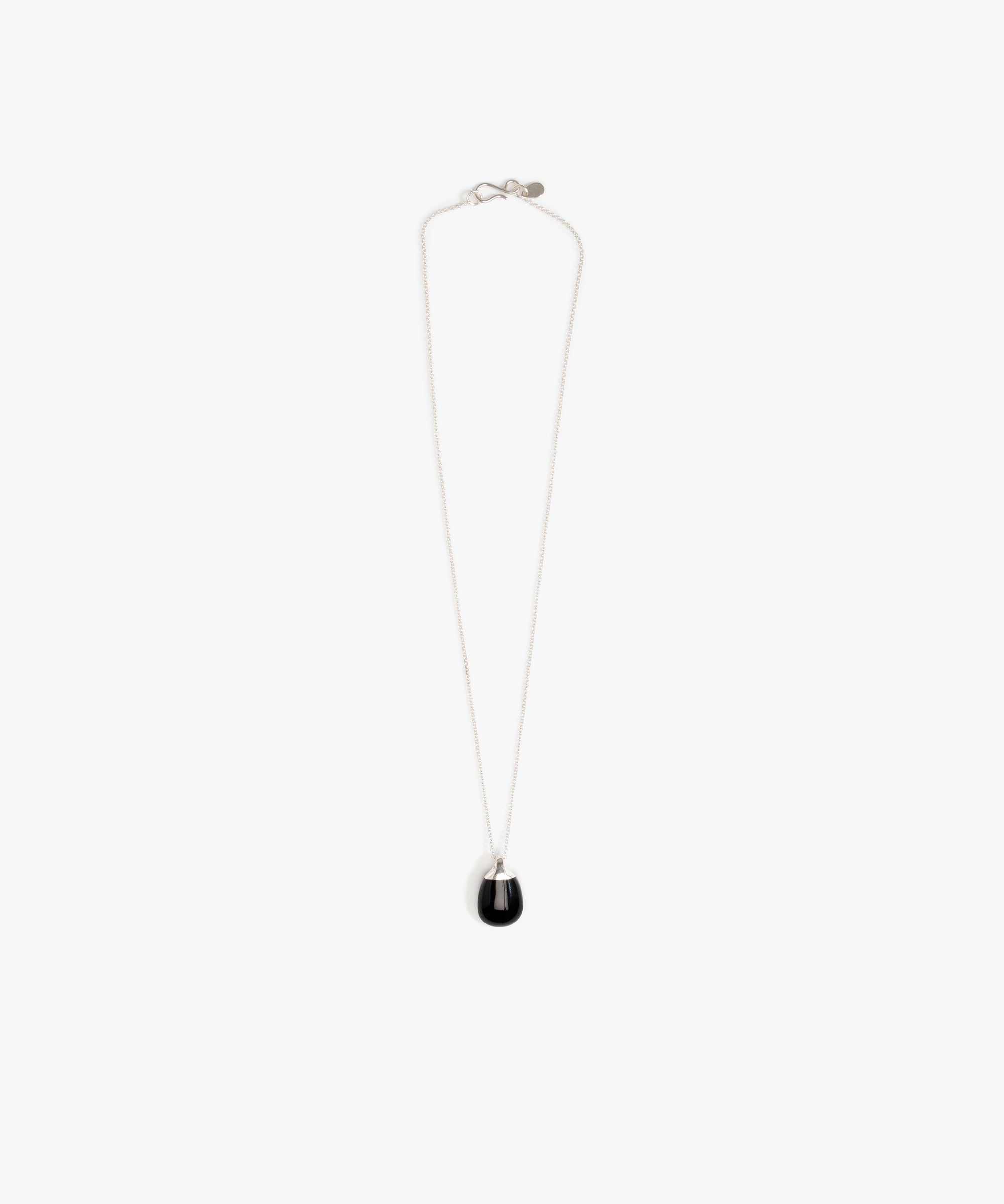 Dinosaur Designs Small River Rock Pendant in Black color resin with 925 Sterling Silver Material