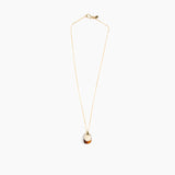 Dinosaur Designs Small River Rock Pendant in Light Horn color resin with Gold-Filled Material