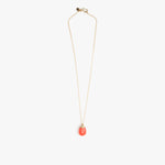 Dinosaur Designs Small River Rock Pendant in Lychee color resin with Gold-Filled Material