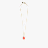 Dinosaur Designs Small River Rock Pendant in Lychee color resin with Gold-Filled Material