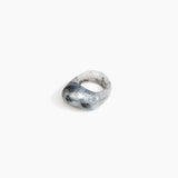 Dinosaur Designs Pebble Ring in Slate color resin with Regular Fit