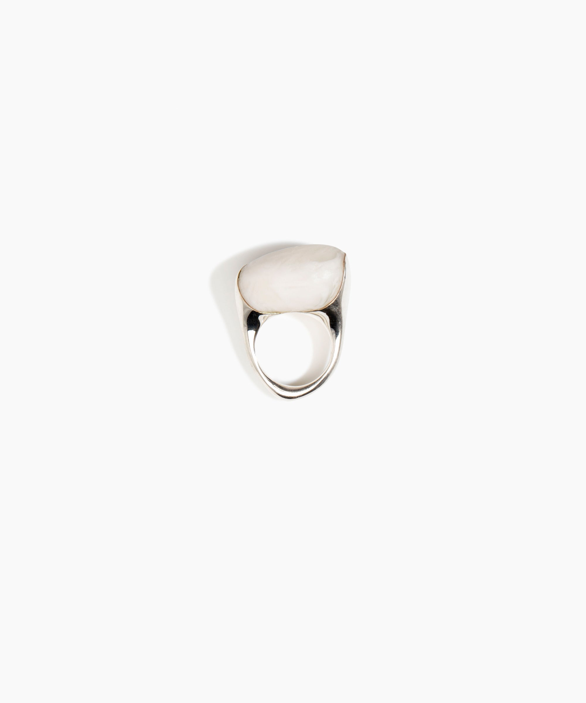 Dinosaur Designs RGPLNPEBDUO Pebble Duo Ring CHALK SWIRL
