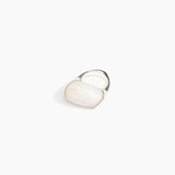 Dinosaur Designs Pebble Duo Ring in Chalk Swirl color resin with 925 Sterling Silver Material