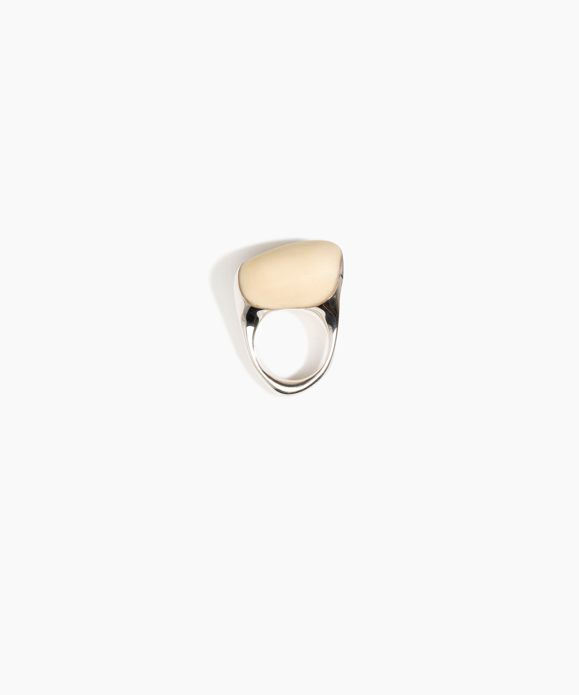 Dinosaur Designs RGPLNPEBDUO Pebble Duo Ring CREAM