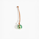 Dinosaur Designs Round Watercolor Bag Charm in Grass color resin with 925 Sterling Silver Material