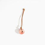 Dinosaur Designs Round Watercolor Bag Charm Holiday Ornaments in Strawberry color resin with 925 Sterling Silver Material