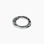 Dinosaur Designs Small Drift Duo Bangle in Slate color resin with Silver-Plated Brass Material