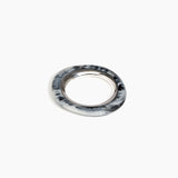 Dinosaur Designs Small Drift Duo Bangle in Slate color resin with Silver-Plated Brass Material