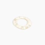 Dinosaur Designs Small Drift Bangle in Chalk Swirl color resin with Wide Fit