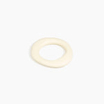 Dinosaur Designs Small Drift Bangle in Cream color resin with Wide Fit