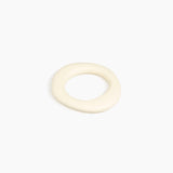 Dinosaur Designs Small Drift Bangle in Cream color resin with Wide Fit