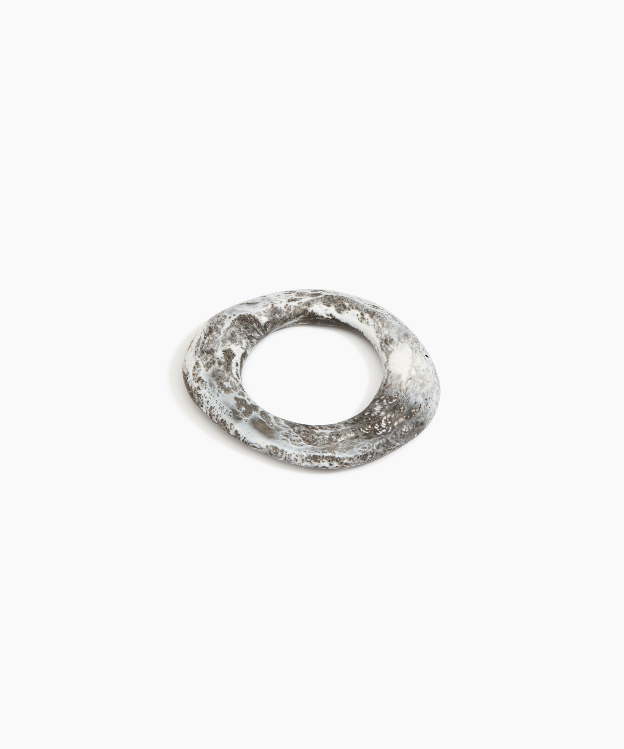 Dinosaur Designs Small Drift Bangle in Granite color resin with Wide Fit