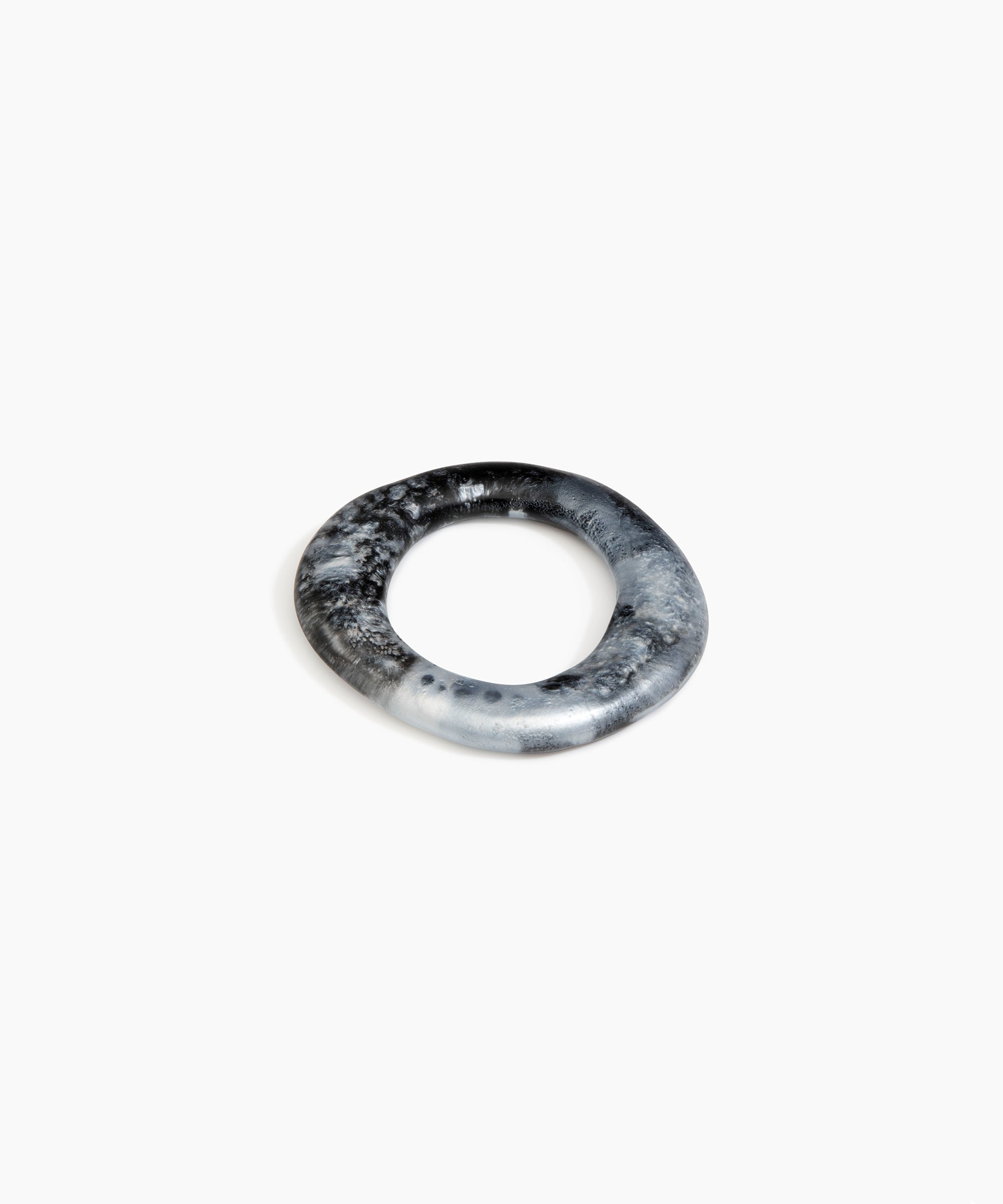 Dinosaur Designs Small Drift Bangle in Slate color resin with Wide Fit