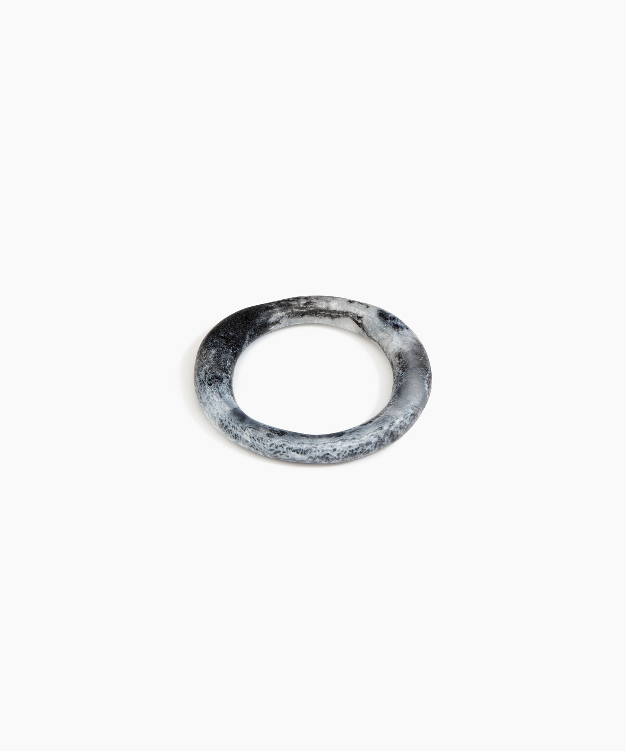 Dinosaur Designs Drift Wishbone Bangle in Slate color resin with Wide Fit