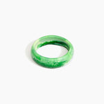 Dinosaur Designs Medium Organic Oval Bangle in Grass color resin with Wide Fit