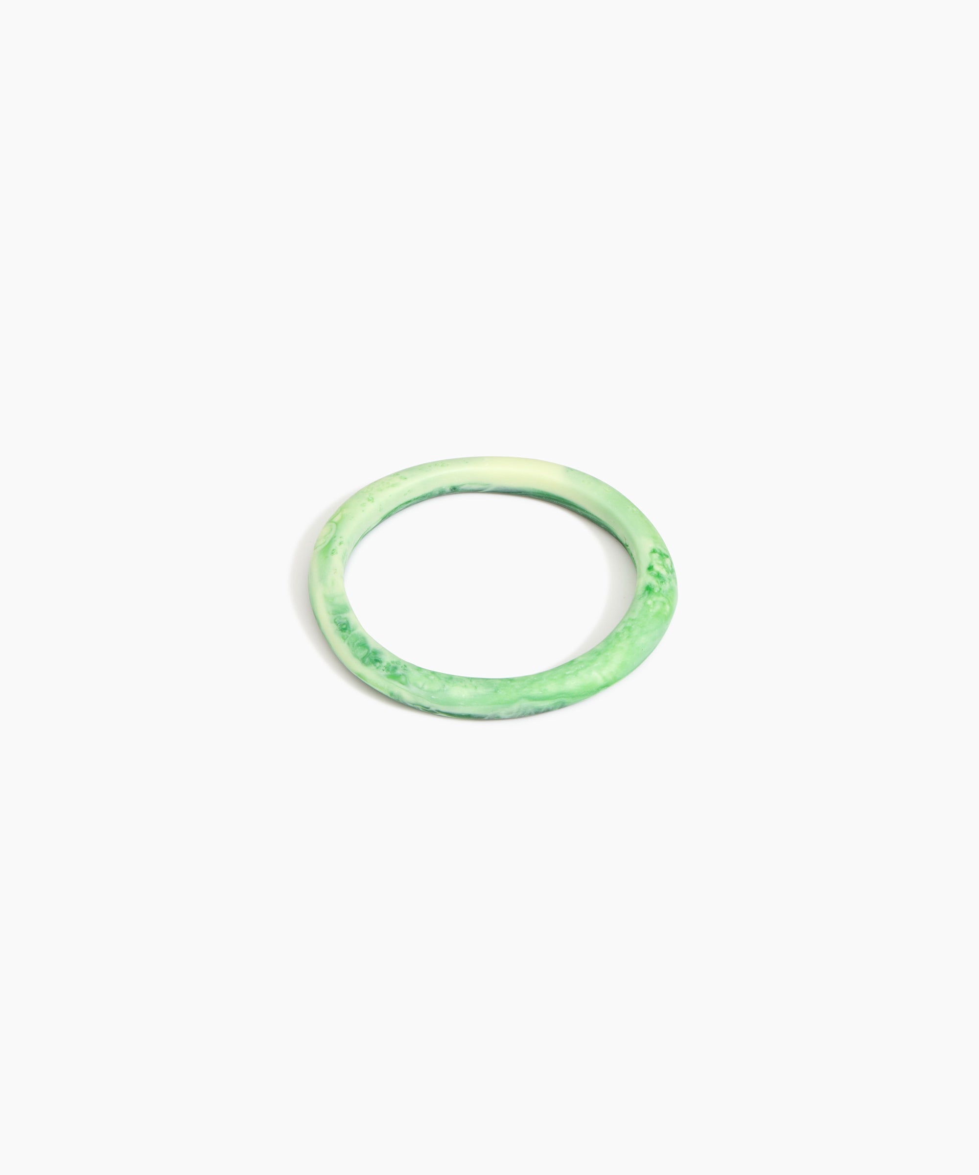 Dinosaur Designs Wishbone Bangle in Grass color resin with Wide Fit