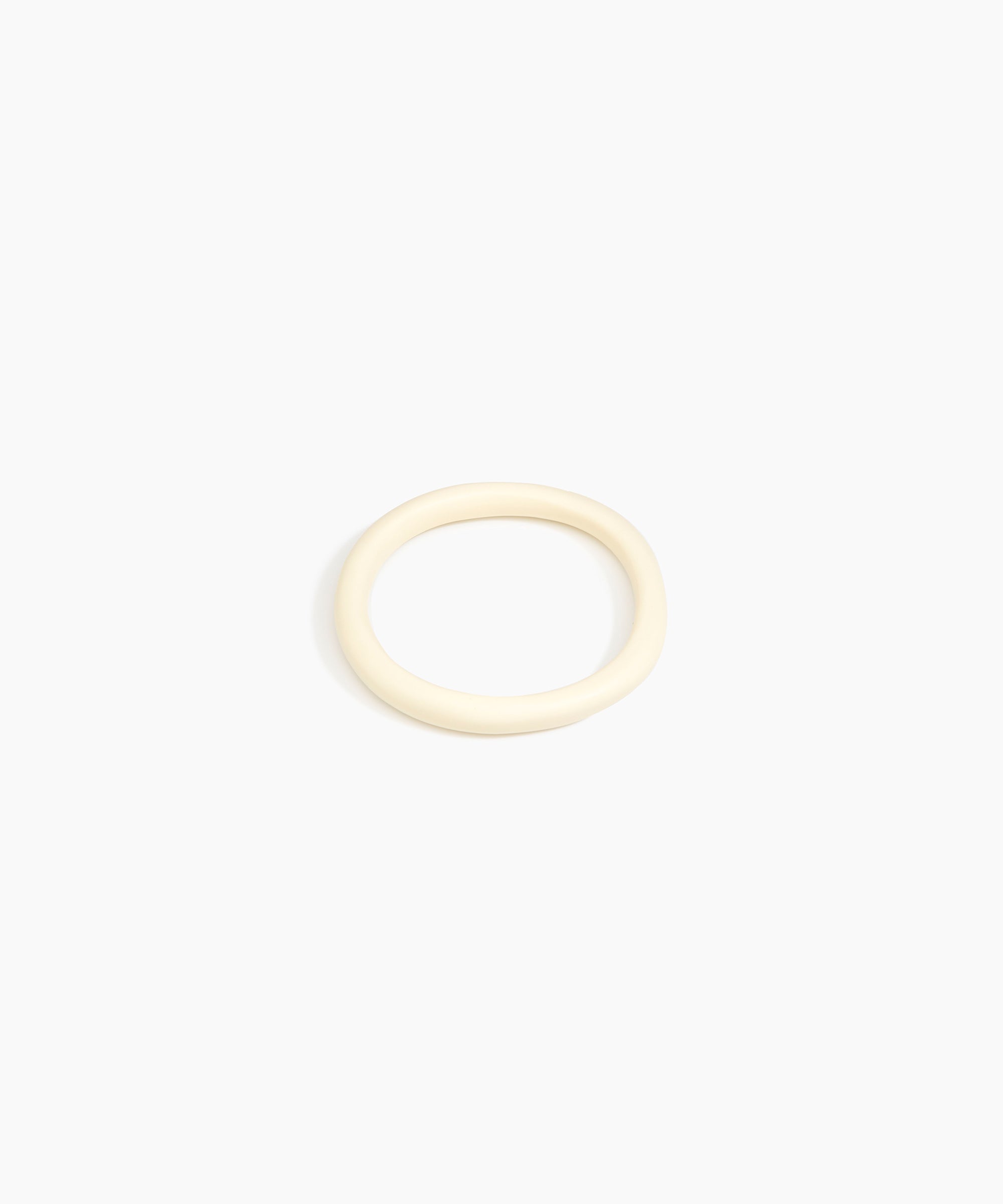 Dinosaur Designs Wishbone Bangle in Cream color resin with Wide Fit