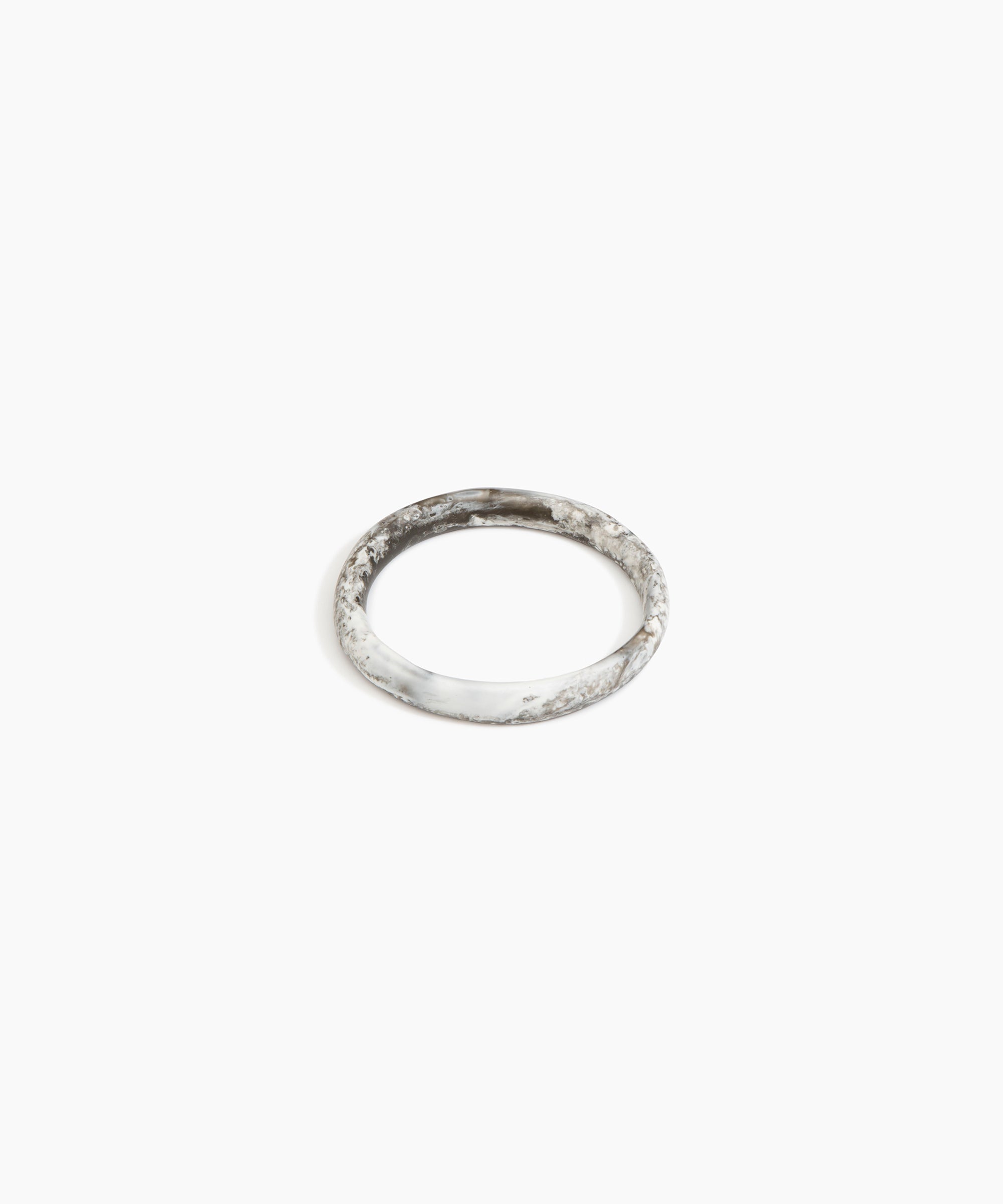 Dinosaur Designs Wishbone Bangle in Granite color resin with Wide Fit