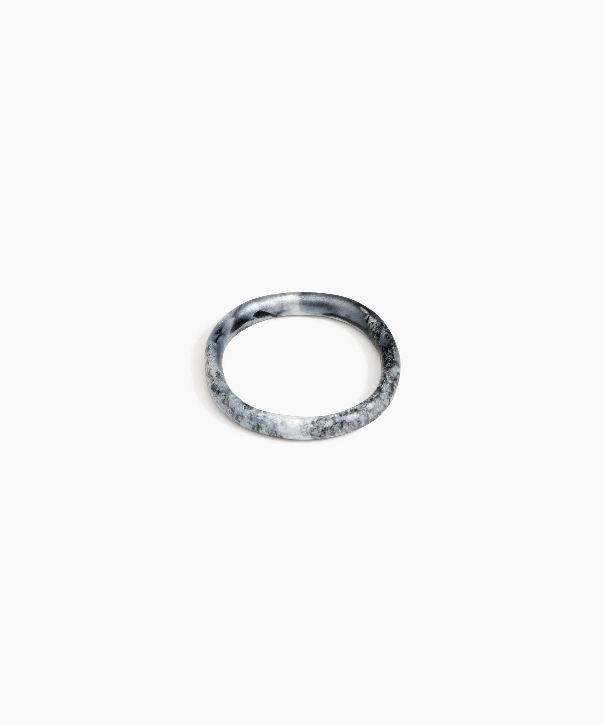 Dinosaur Designs Wishbone Bangle in Slate color resin with Wide Fit